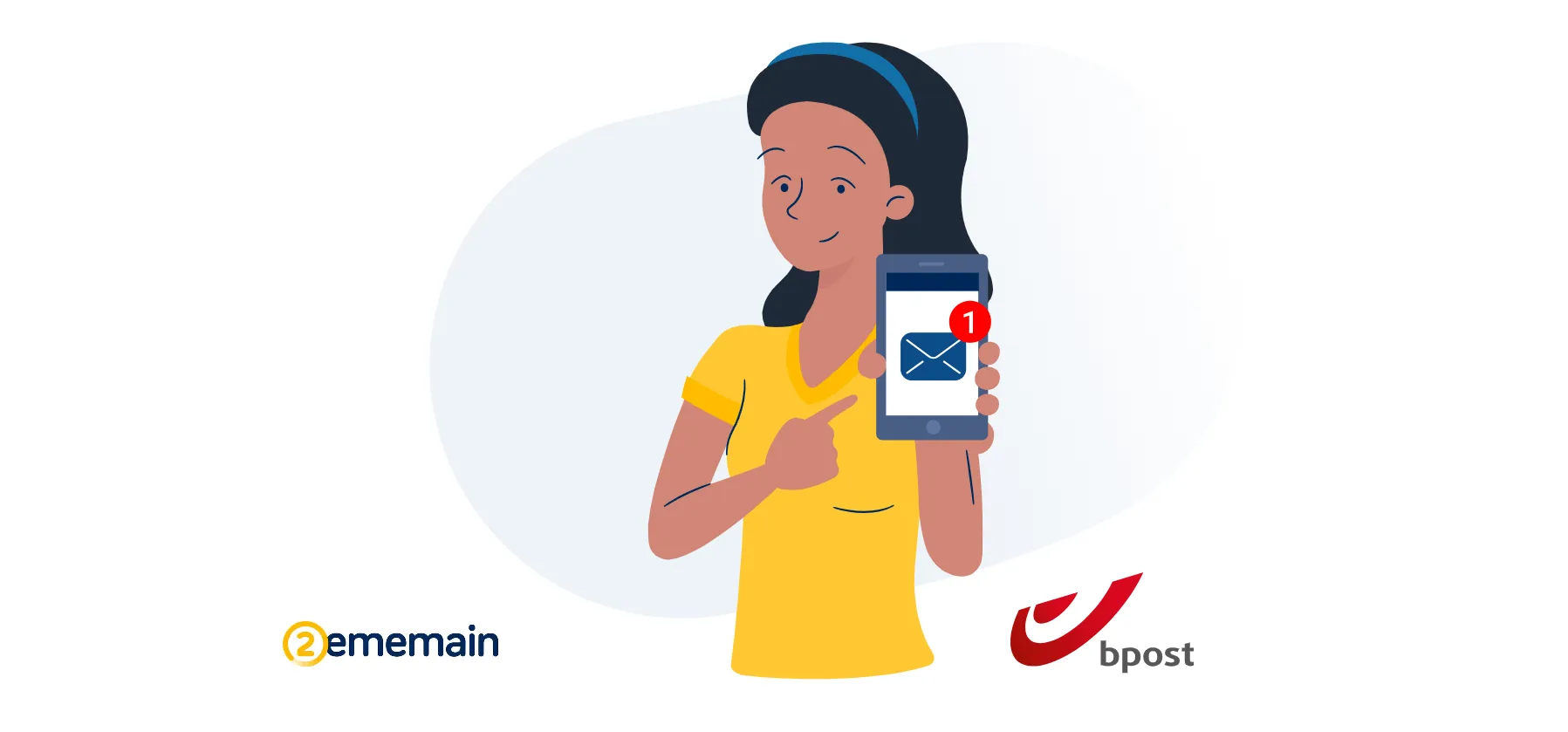 2dehands.be and bpost shipping partnership illustration